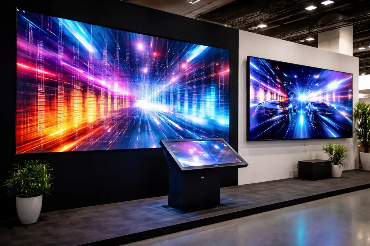 مقایسه نمایشگرهای LED و LCD در غرفههای نمایشگاهی